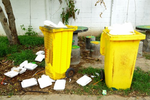 Residents segregating recyclable materials